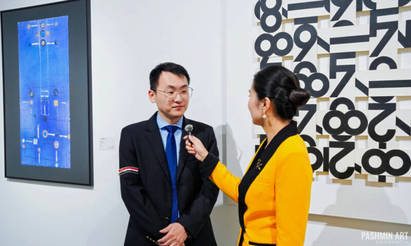 moderne Kunst Kunstwerk Kunstausstellung Kunstmuseum China Chongqing Vernissage Interview