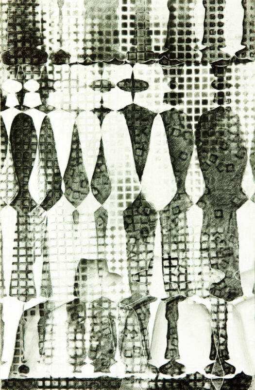 moderne Kunst Kunstwerk Handzeichnung Mensch Umriss atypisch Matrix Realität verändert variabel normiert Raster Modifikation manipulieren Umwandlung Illusion Imagination Individualität Inspiration Intuition Fiktion